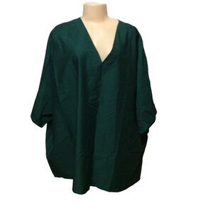 Ams Scrub Top 6XHunter Green